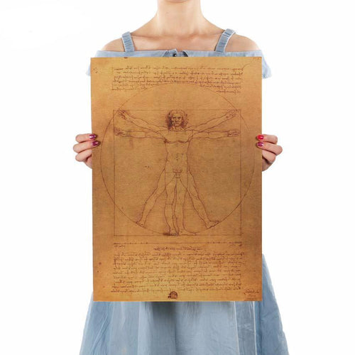 Vitruvian Man Poster By Leo Da Vinci